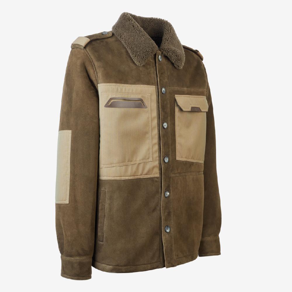 Sease Explorer Shearling: Giacca In Montone - Bronzo Oliva