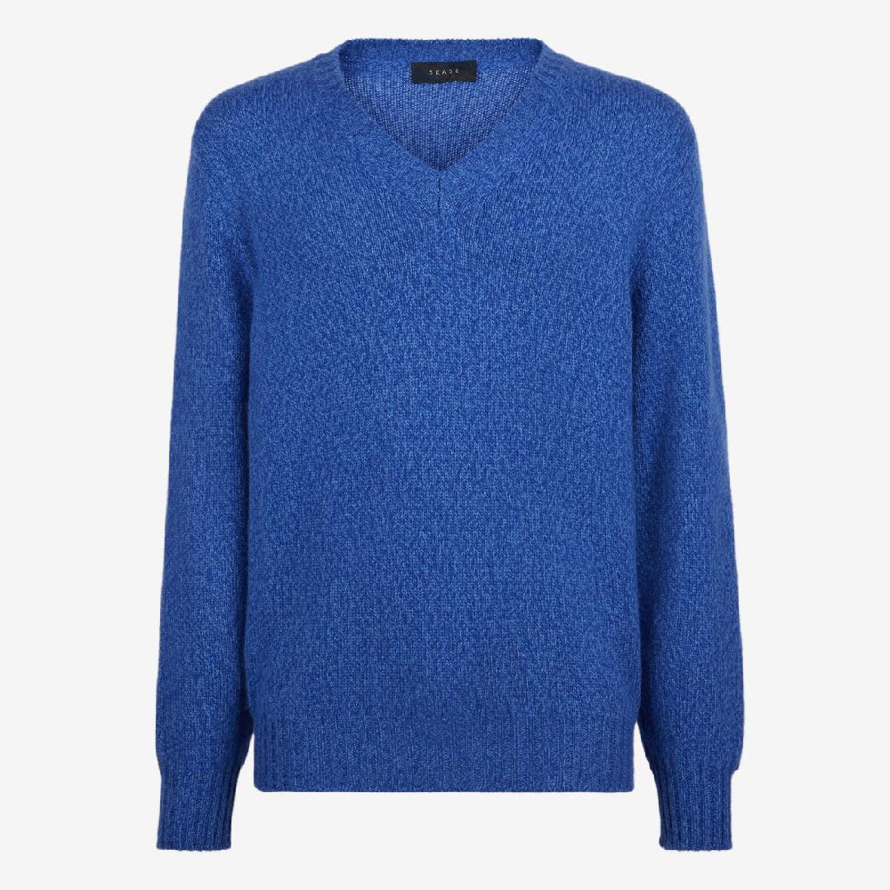 Sease Maglione in cashmere con scollo a V - Blu brillante
