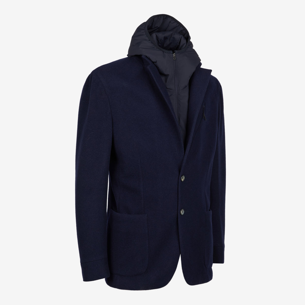 Sease Blazer Con Cappuccio - Blu Navy
