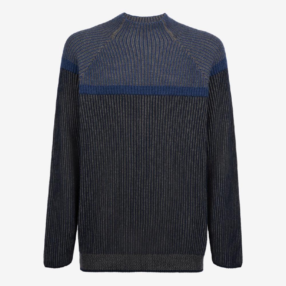 Sease Dinghy Mock: Maglione 100% cashmere - Blu