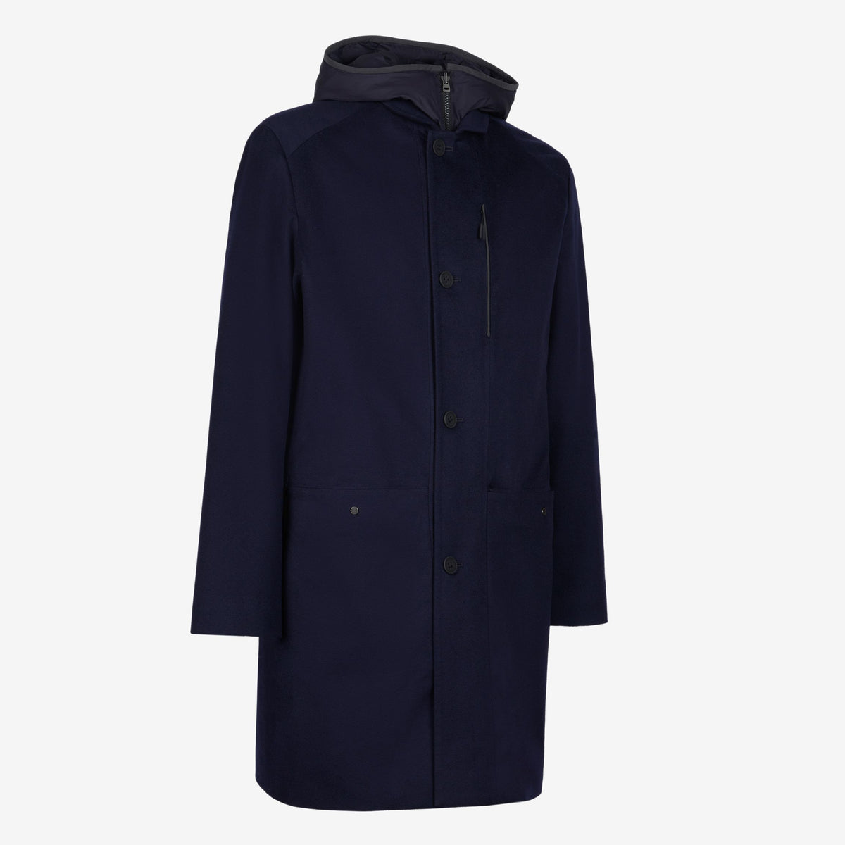 Sease Drone Trench Coat Navy