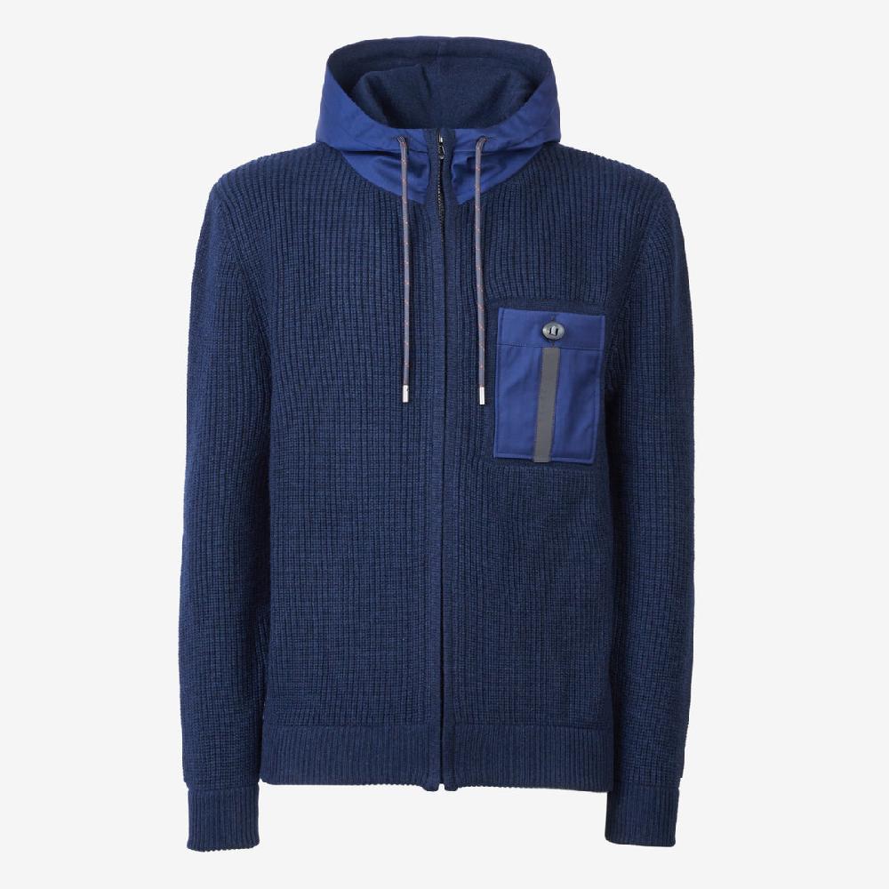 Sease Felpa con cappuccio Full Zip F7 - Blu Navy