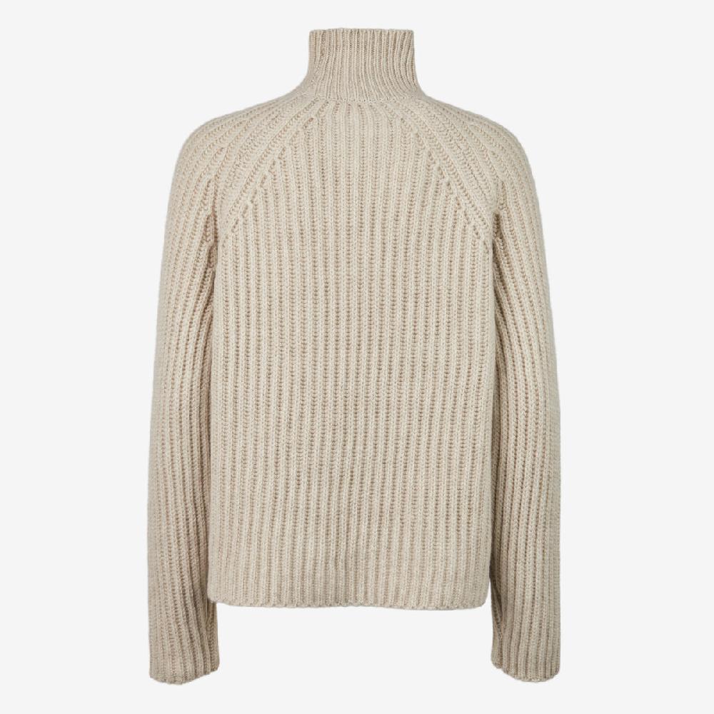 Sease Maglione Athos Mock In Cashmere - Driftwood