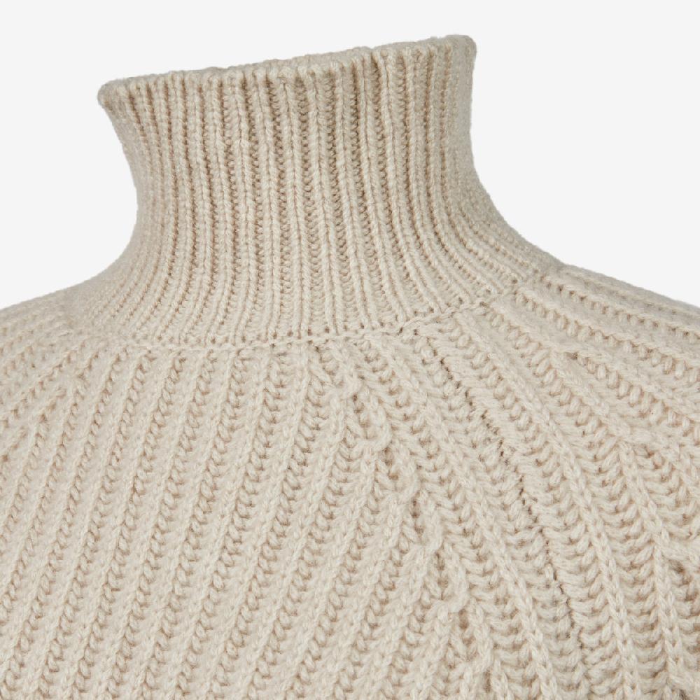 Sease Maglione Athos Mock In Cashmere - Driftwood