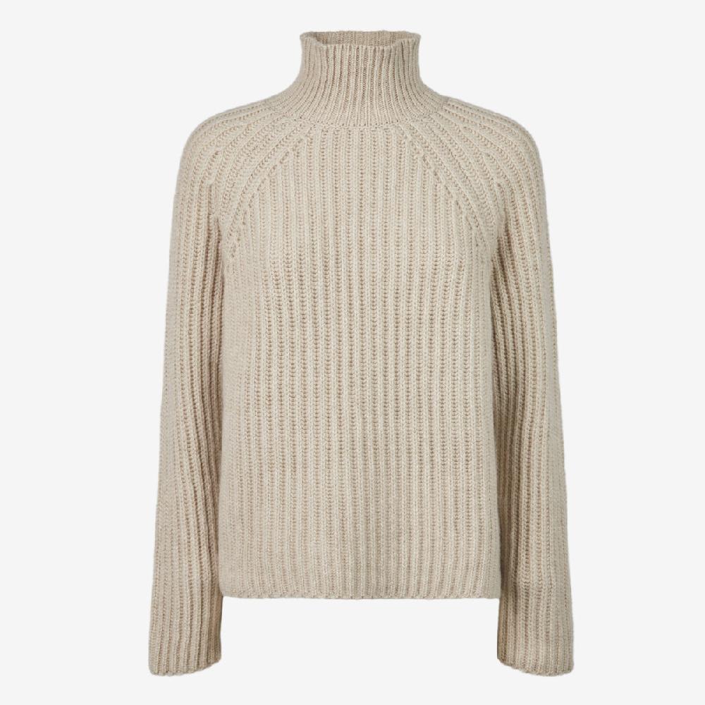 Sease Maglione Athos Mock in cashmere - Driftwood