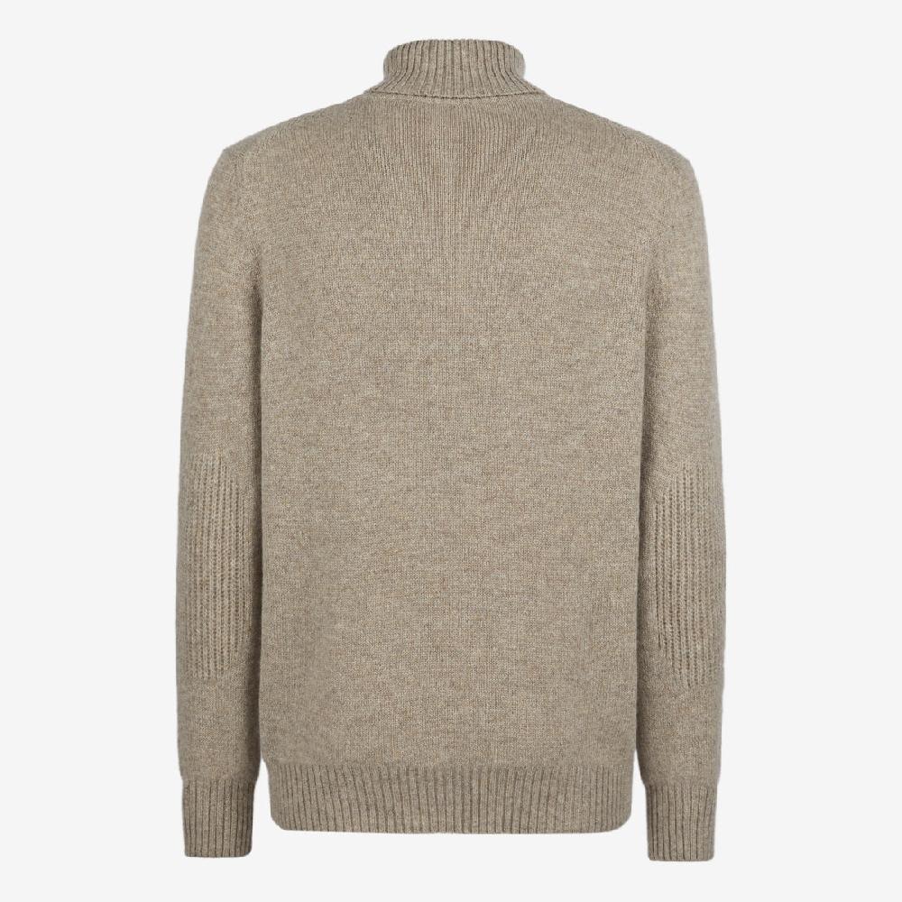 Sease Maglione In Cashmere A Collo Alto - Paglia