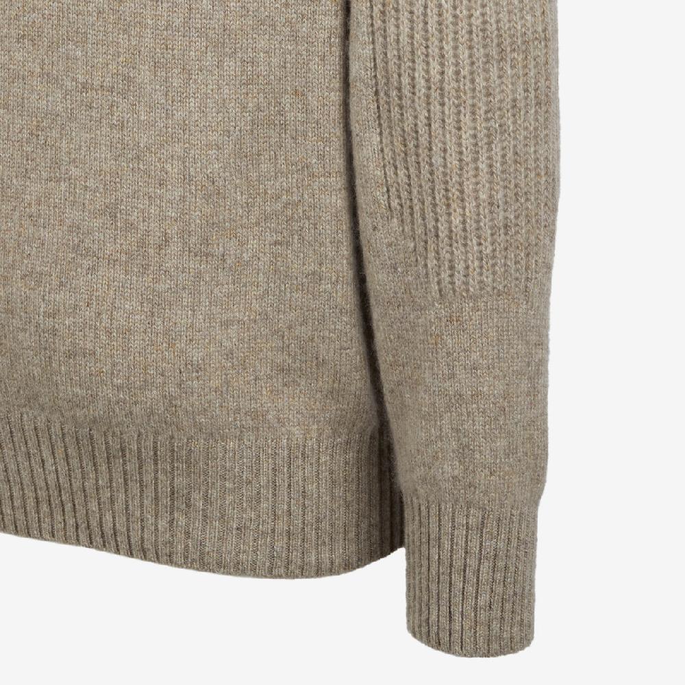 Sease Maglione In Cashmere A Collo Alto - Paglia