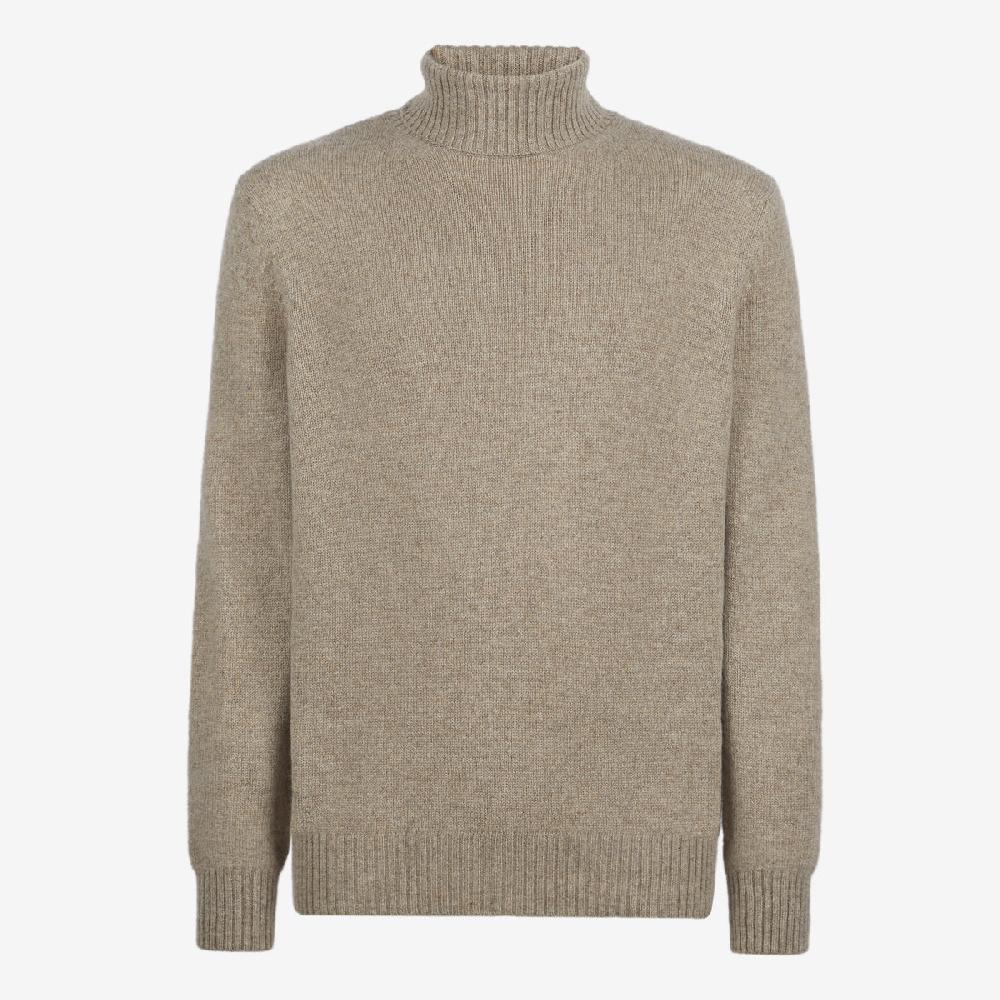 Sease Maglione in cashmere a collo alto - Paglia