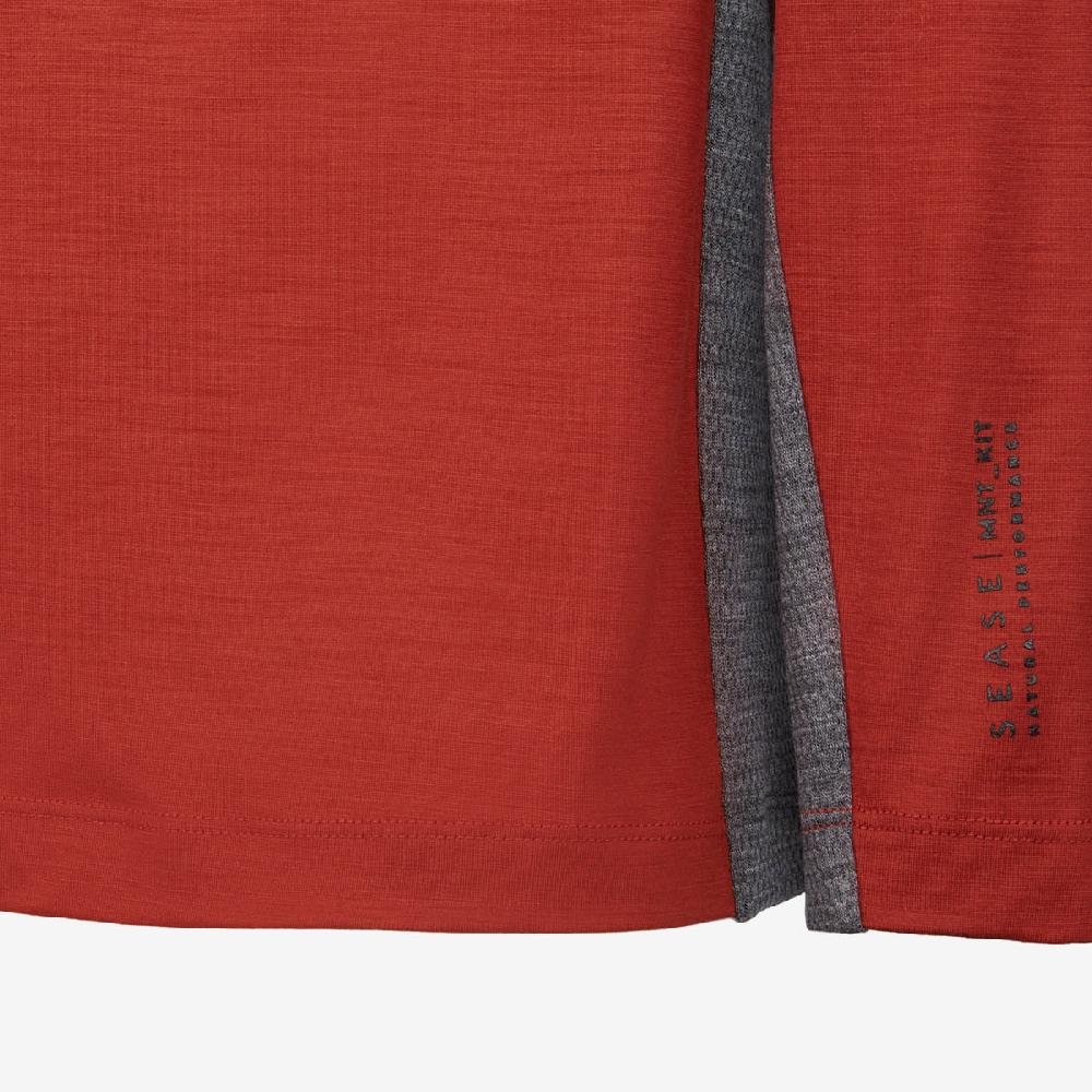 Sease Runner: Maglietta In Lana Merino - Aragosta