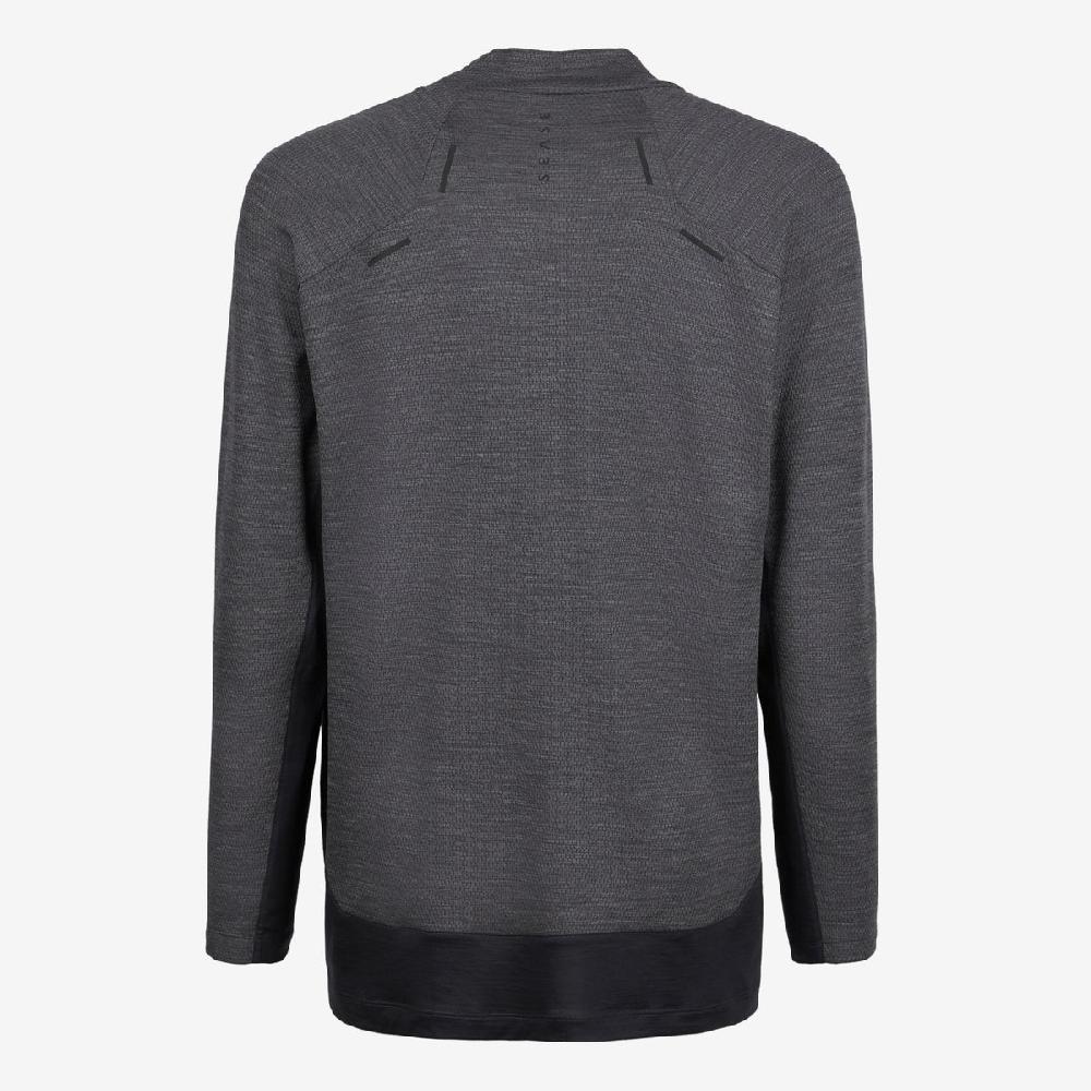 Sease Turtle Net: Maglietta Maniche Lunghe -Grigio Grafite