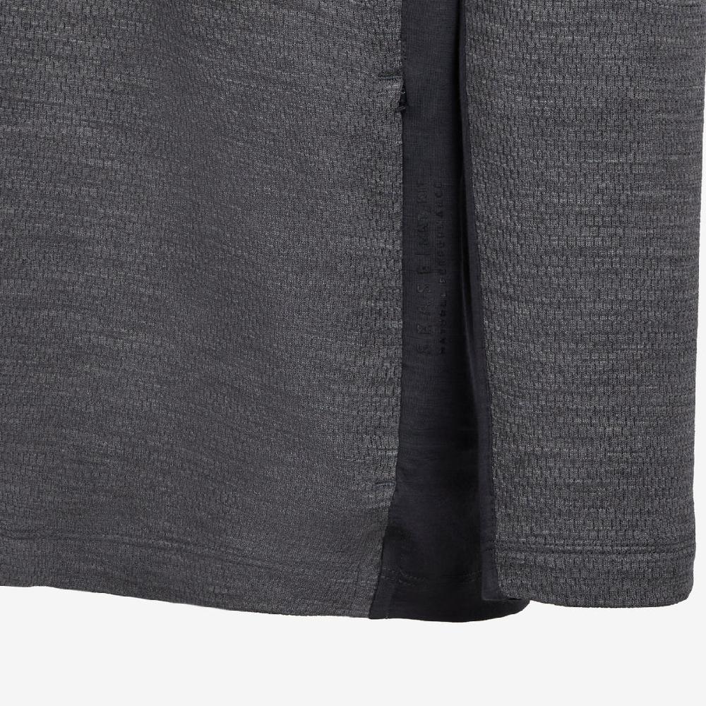 Sease Turtle Net: Maglietta Maniche Lunghe -Grigio Grafite