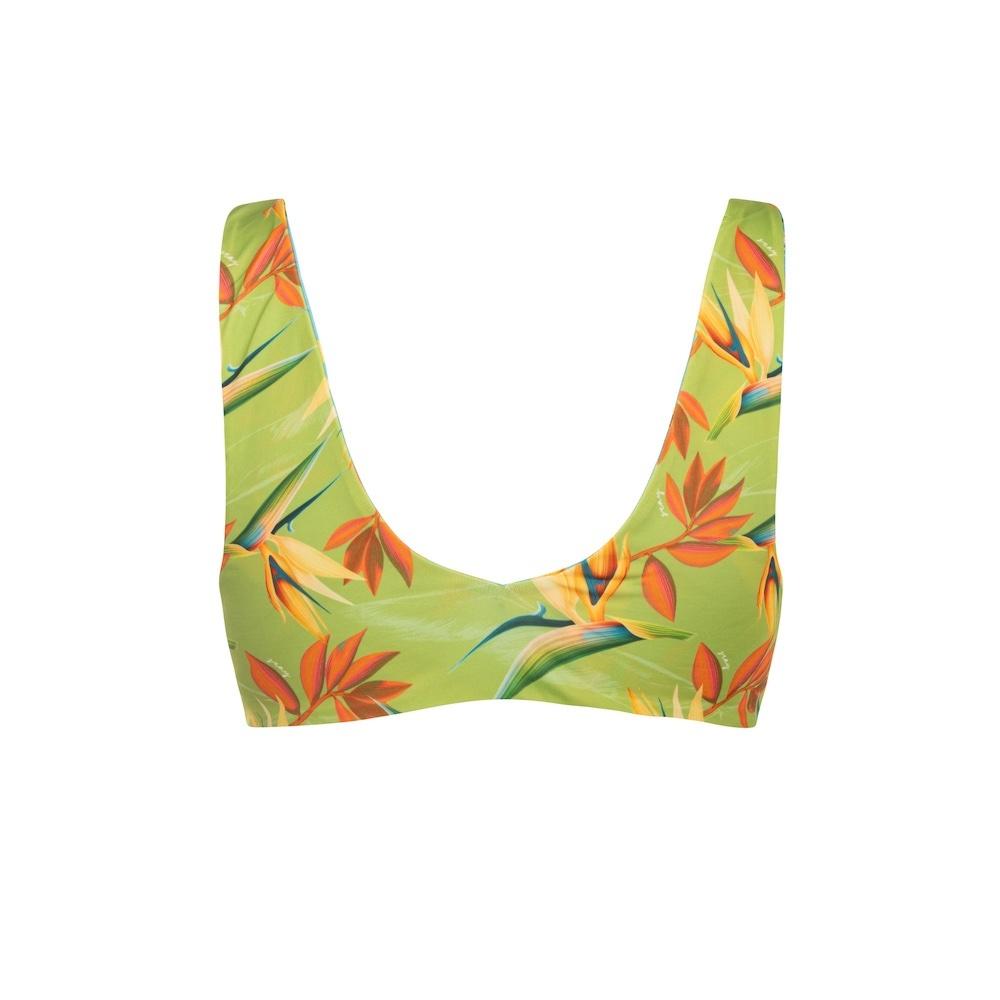 Seay / Bralette Bikini Reversibile Azzurro Verde Bird Of Paradise
