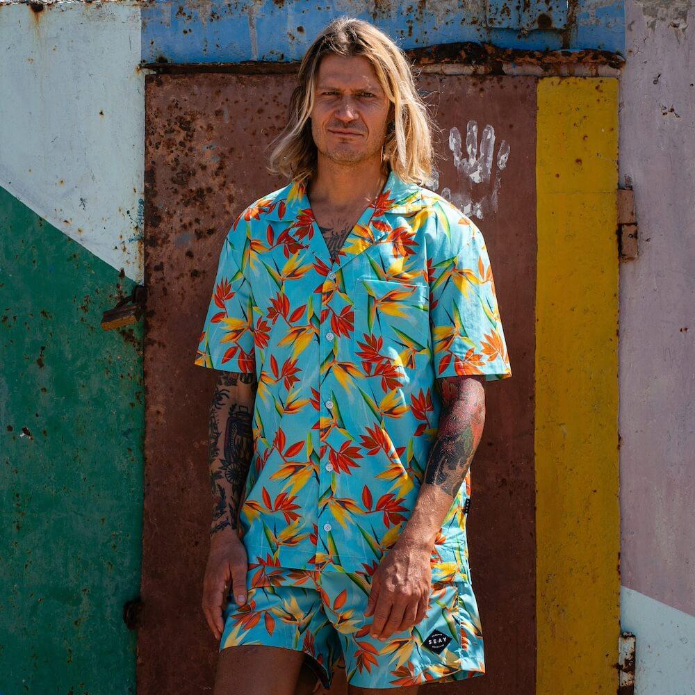 Seay / Costume Da Bagno Medio Azzurro Bird Of Paradise