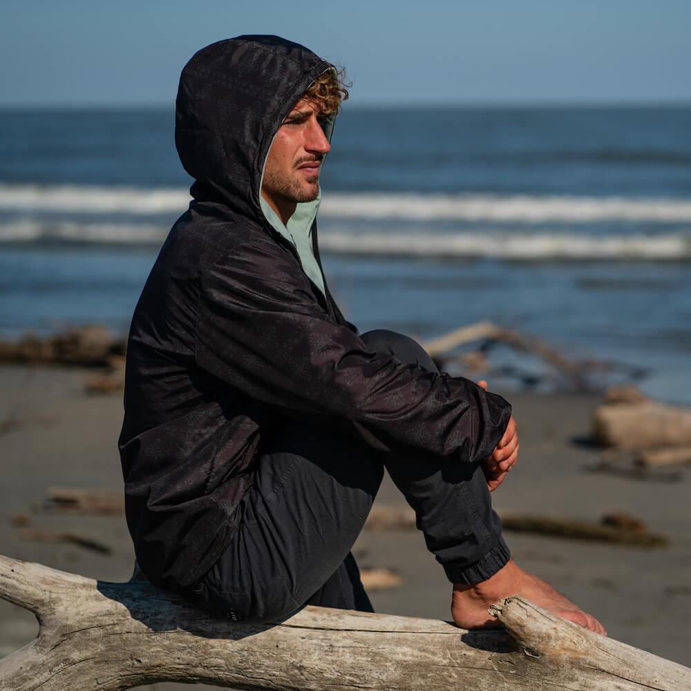 Seay / Giacca A Vento Reversibile Con Cappuccio Verde