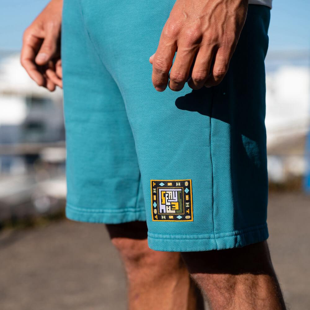 Seay / Pantalone in Felpa Corto Verde Smeraldo Iokepa