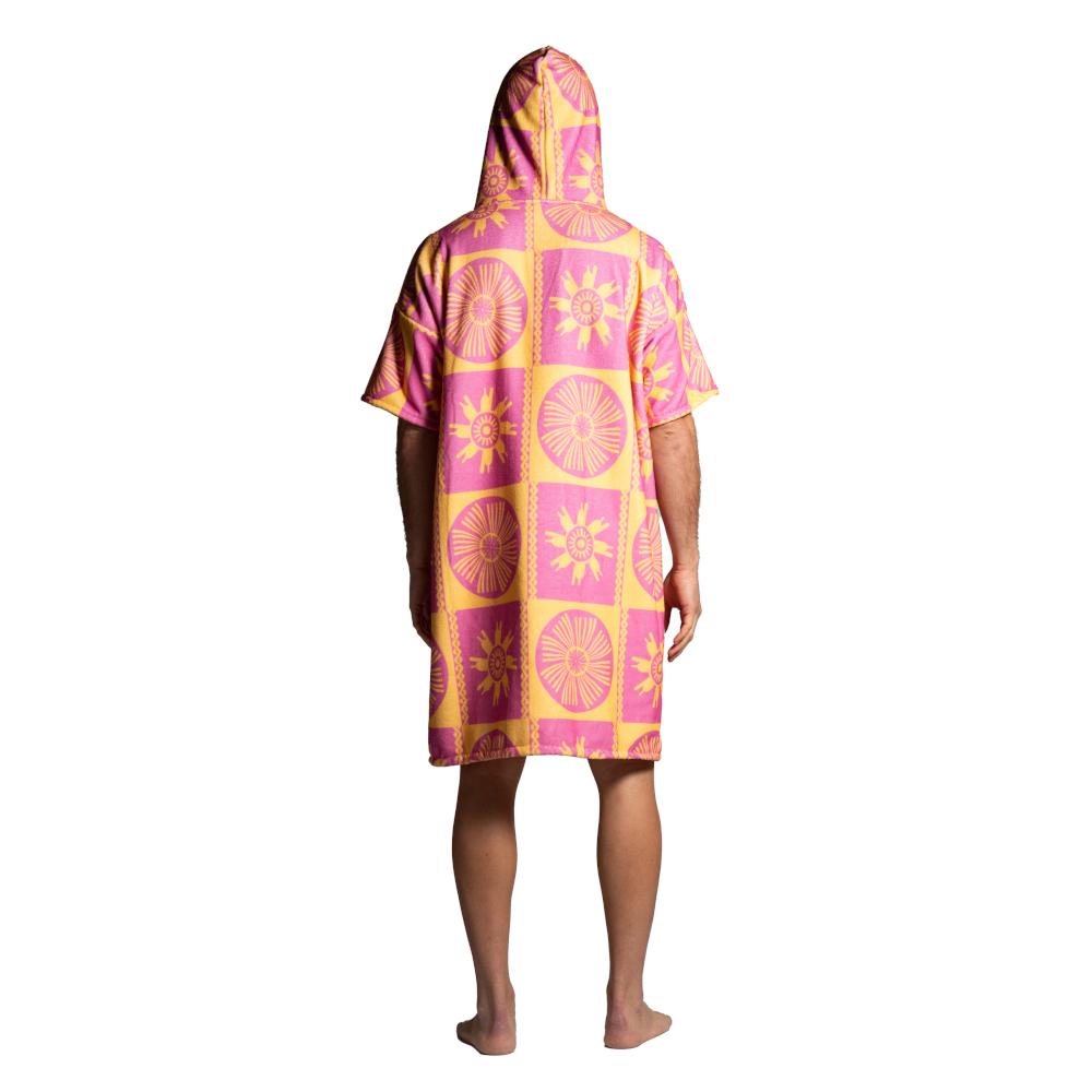 Seay / After Session Poncho Rosa Giallo Symbols