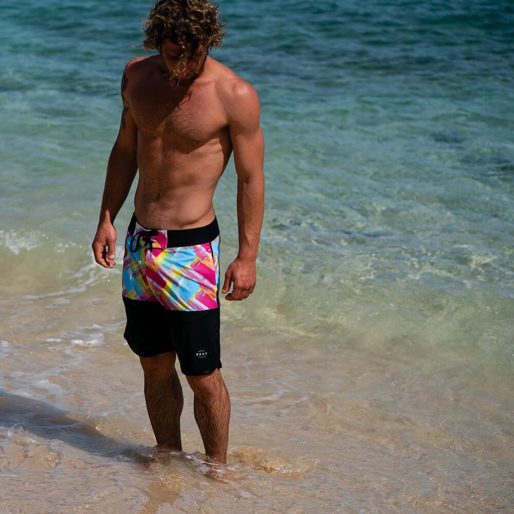 Seay / Boardshort Fucsia & Blu Alapai
