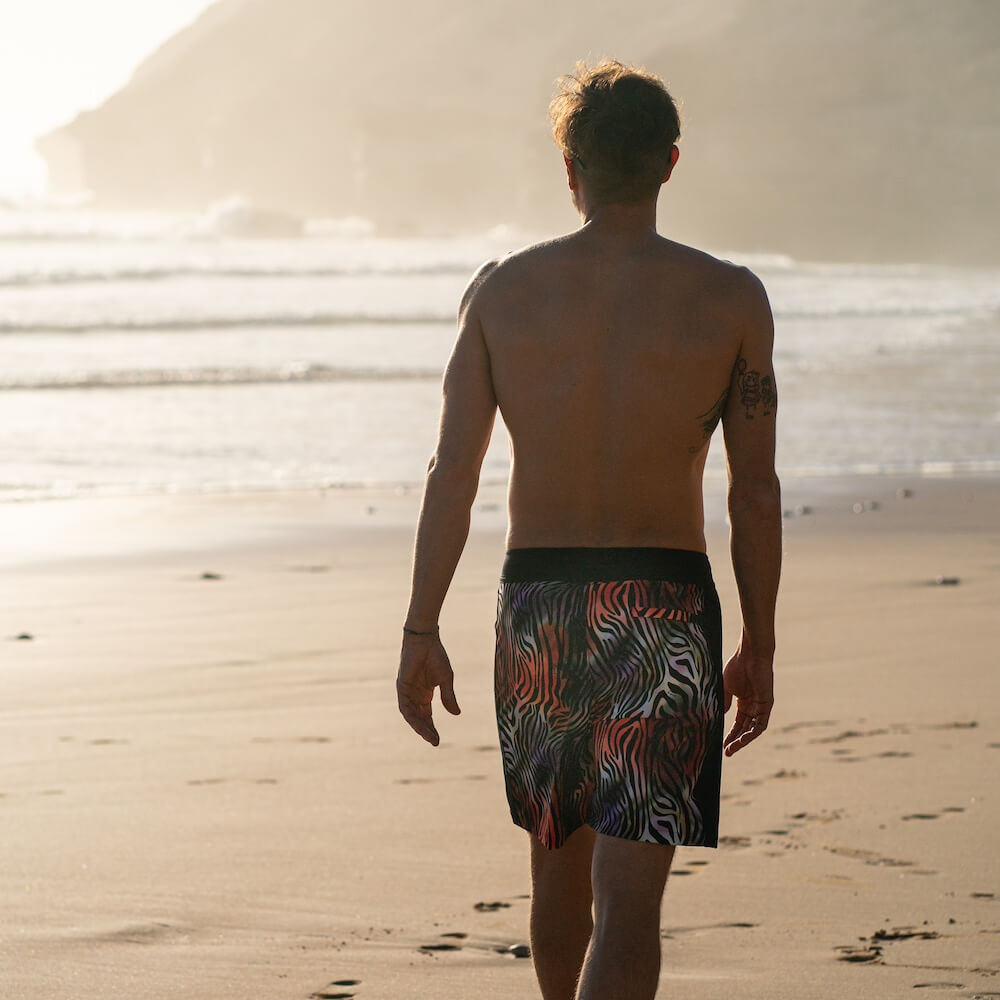 Seay / Boardshort Nero Zebra & Giraffa