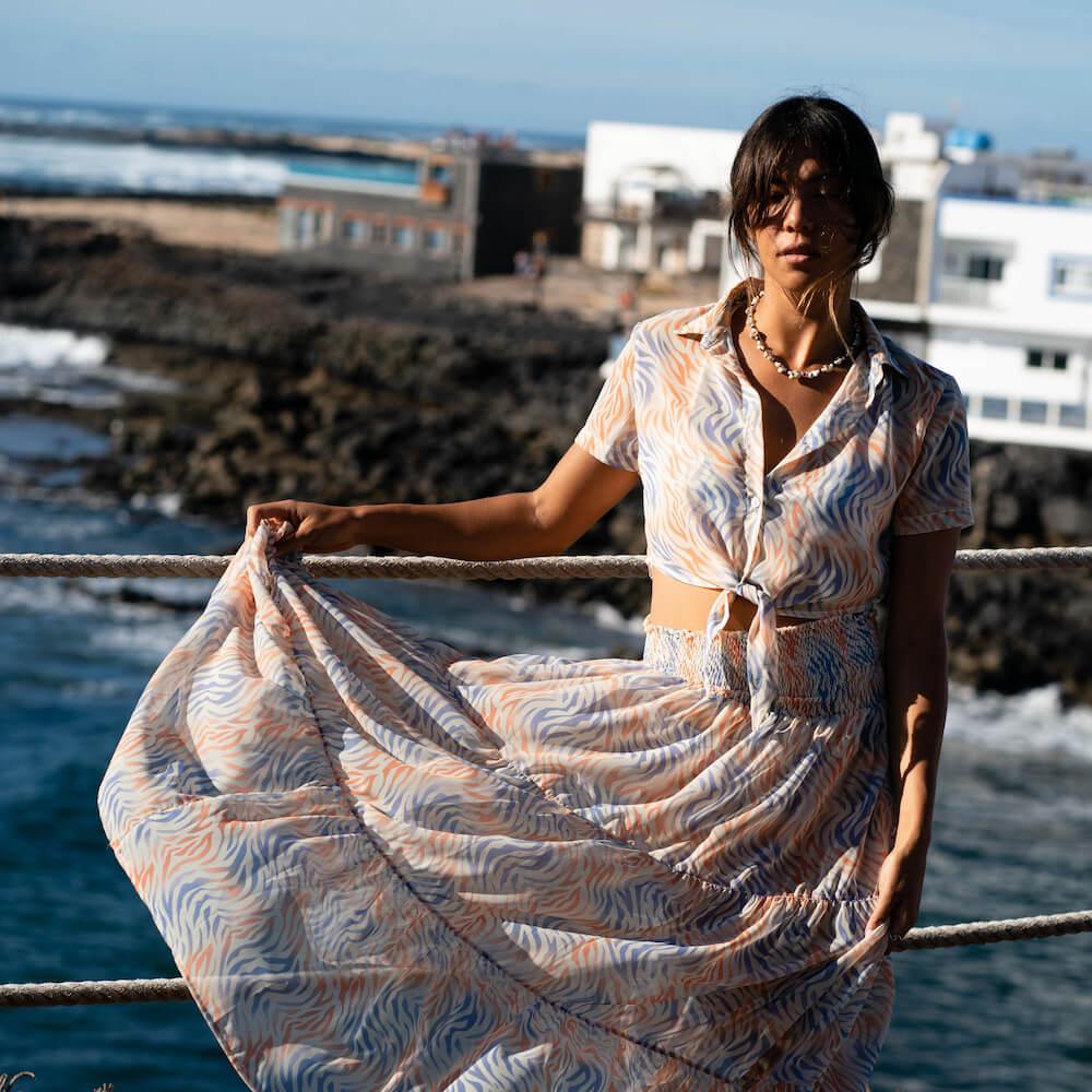 Seay / Camicia Crop Avorio Tigre