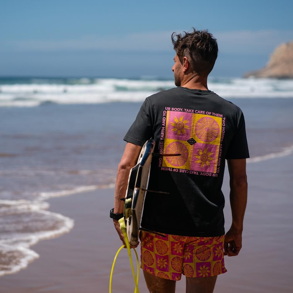 Seay / Costume Da Bagno Corto Rosa Giallo Symbols