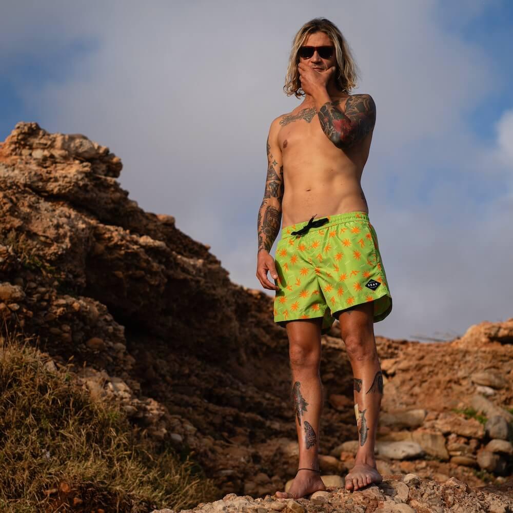 Seay / Costume Da Bagno Corto Verde Symbols