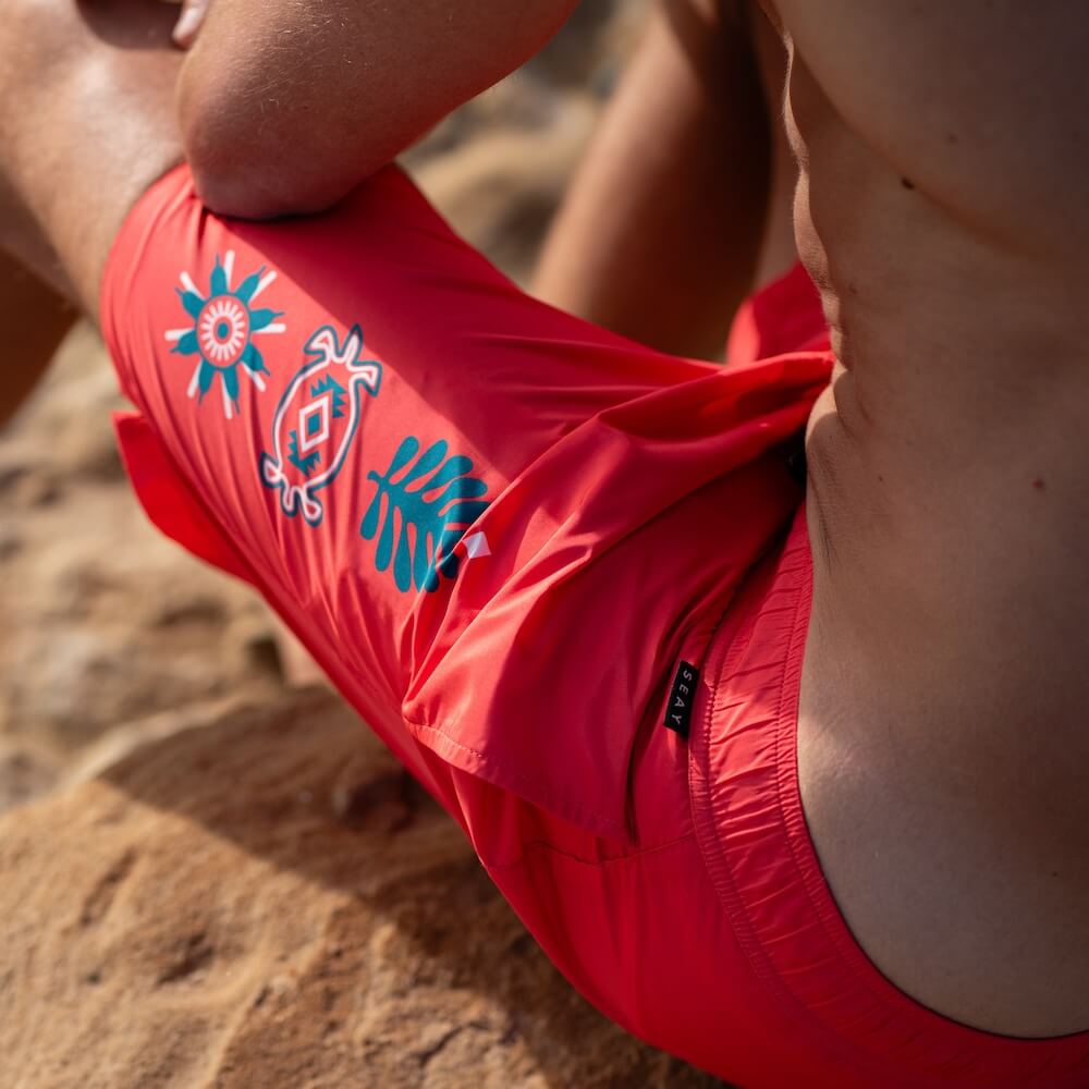 Seay / Costume da Bagno Medio Rosso Symbols