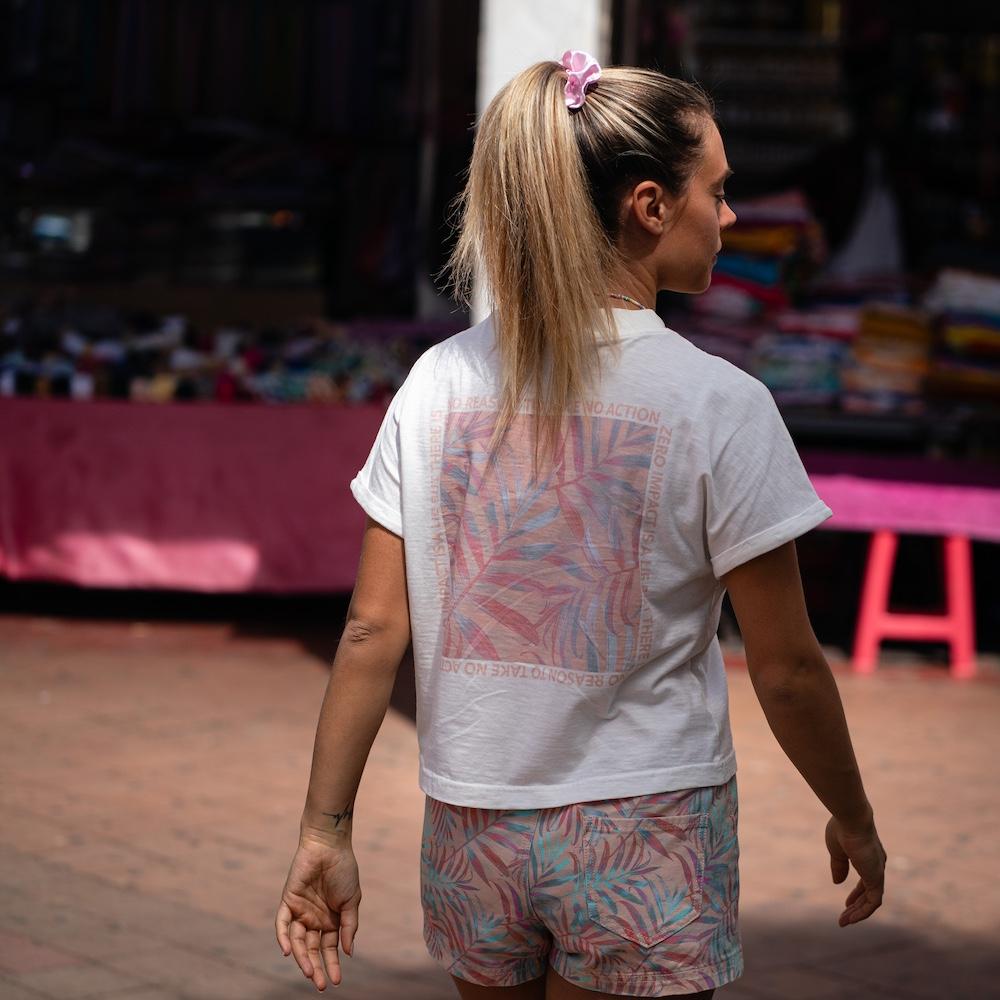 Seay / Crop T-Shirt Bianca Bamboo