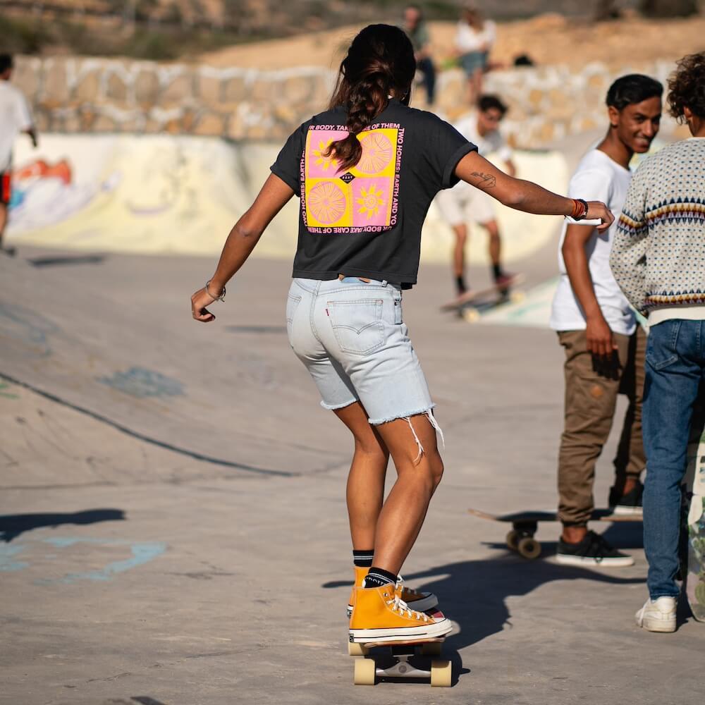 Seay / Crop T-Shirt Nera Symbols