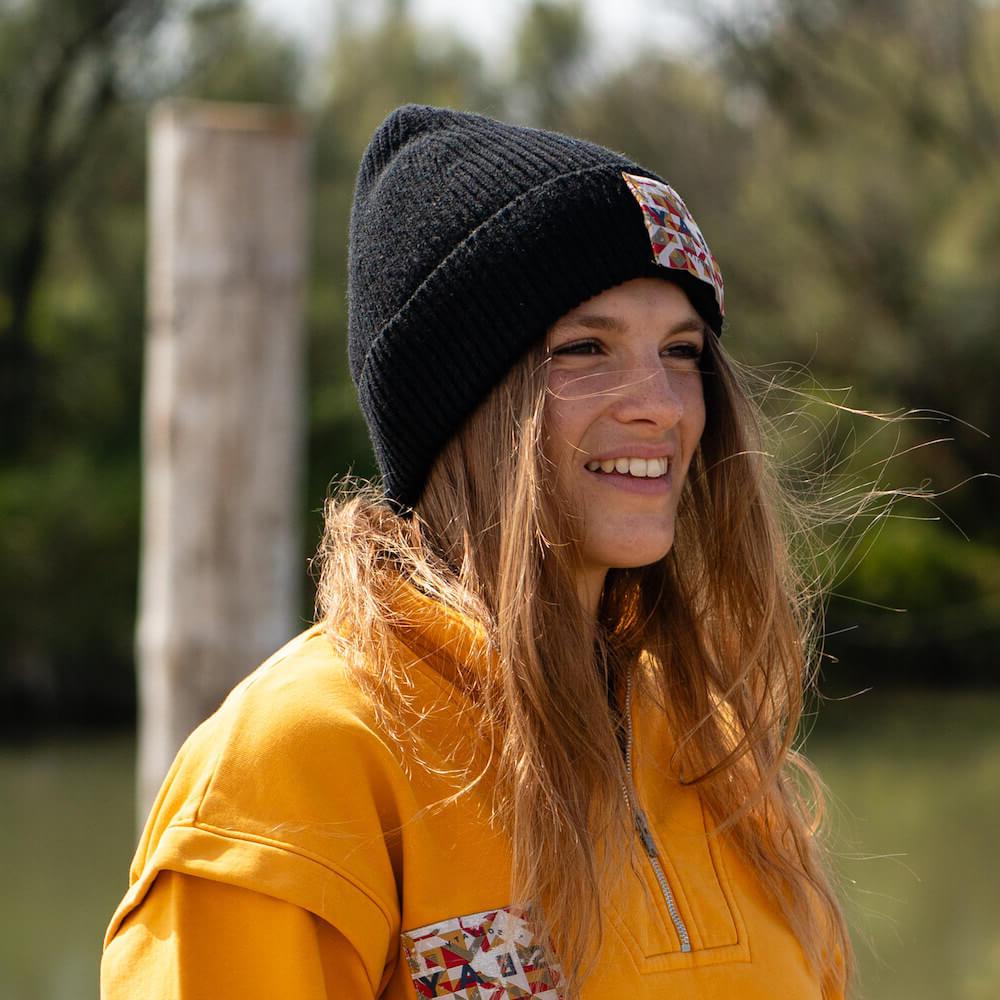 Seay / Cuffia Beanie Lana Nera