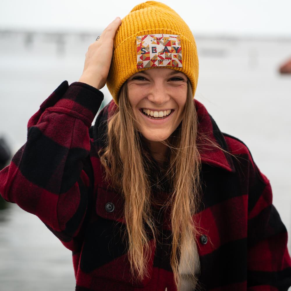 Seay / Cuffia Beanie Lana Ocra