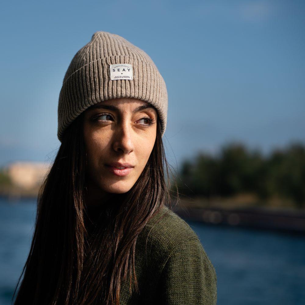 Seay / Cuffia Cappuccino Lana Rigenerata