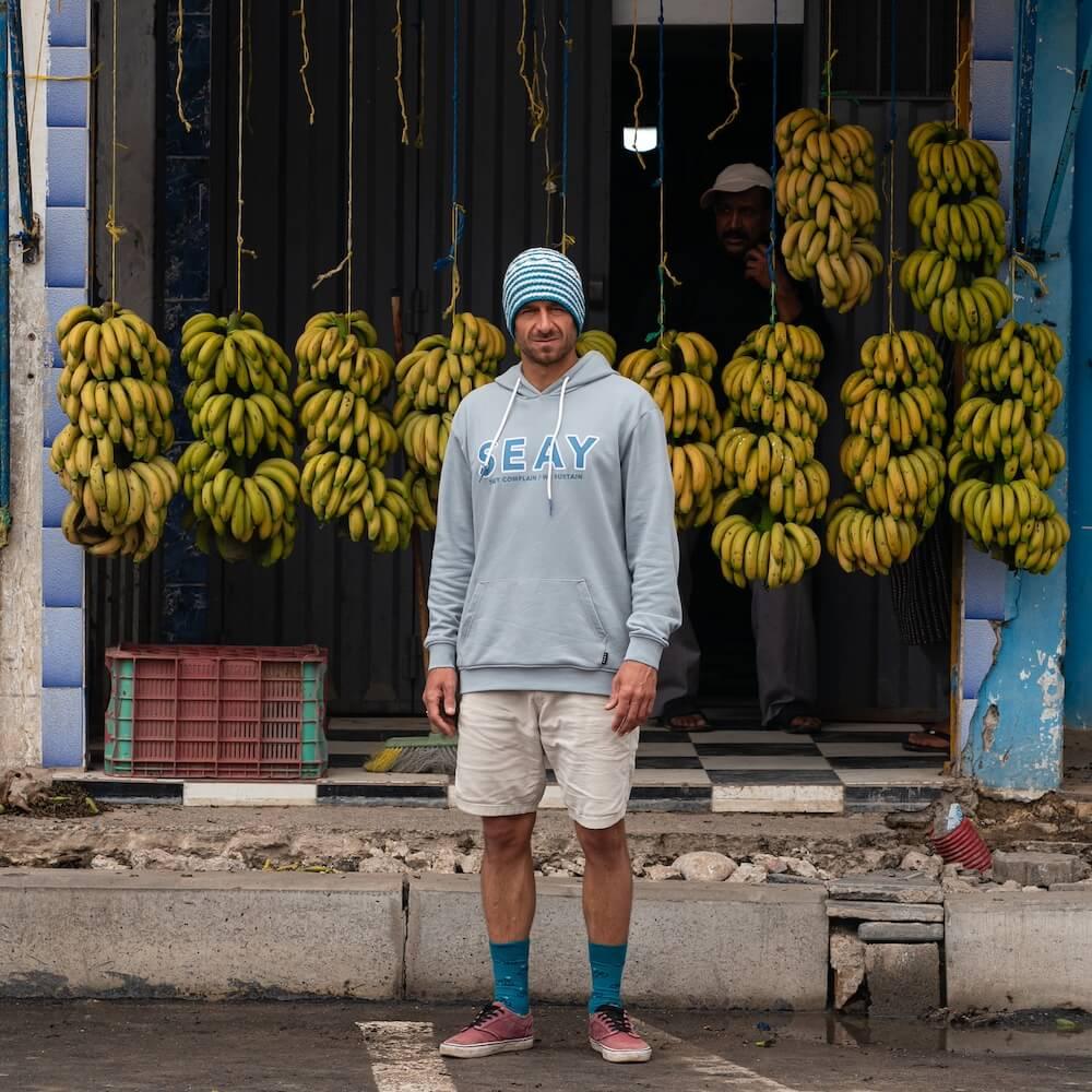 Seay / Felpa Con Cappuccio Grigia Bamboo