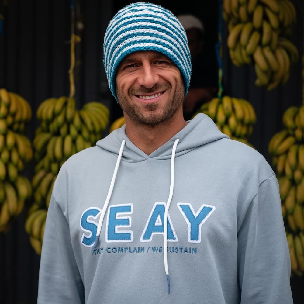 Seay / Felpa con Cappuccio Grigia Bamboo