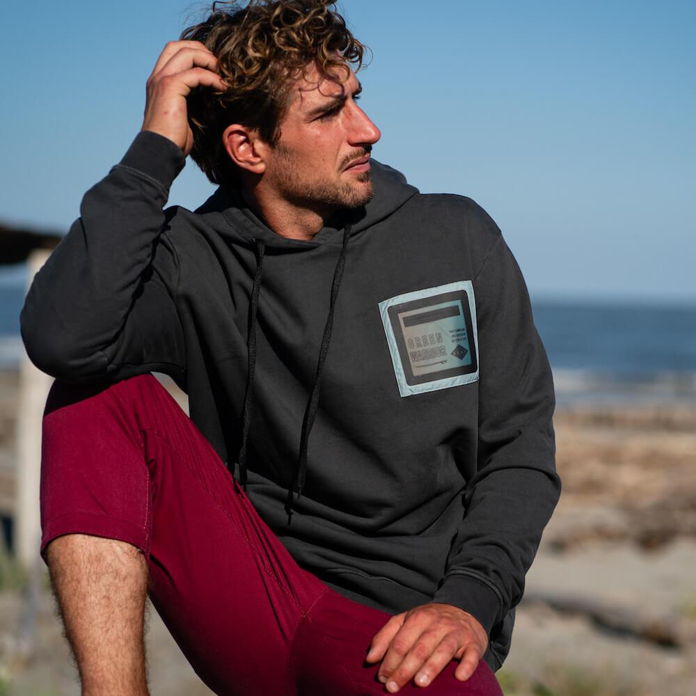 Seay / Felpa Con Cappuccio Nera Siargao