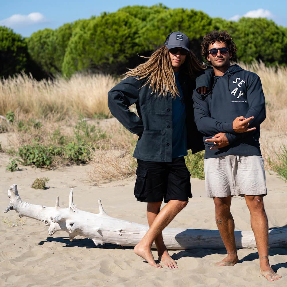 Seay Felpa con Cappuccio Nera Siargao