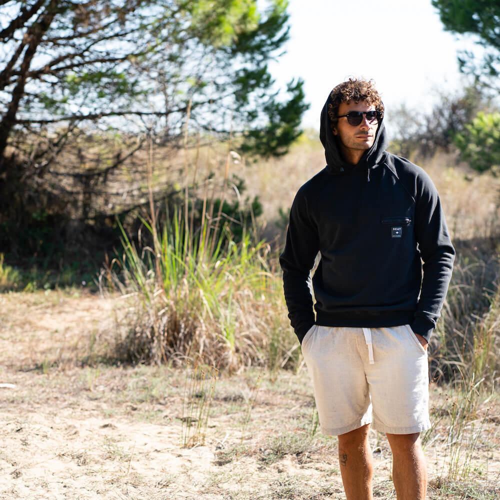 Seay Felpa con Cappuccio Nera