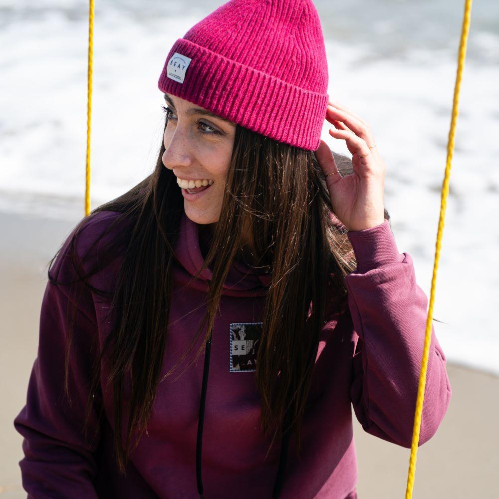 Seay / Felpa Con Cappuccio Prugna Delavé