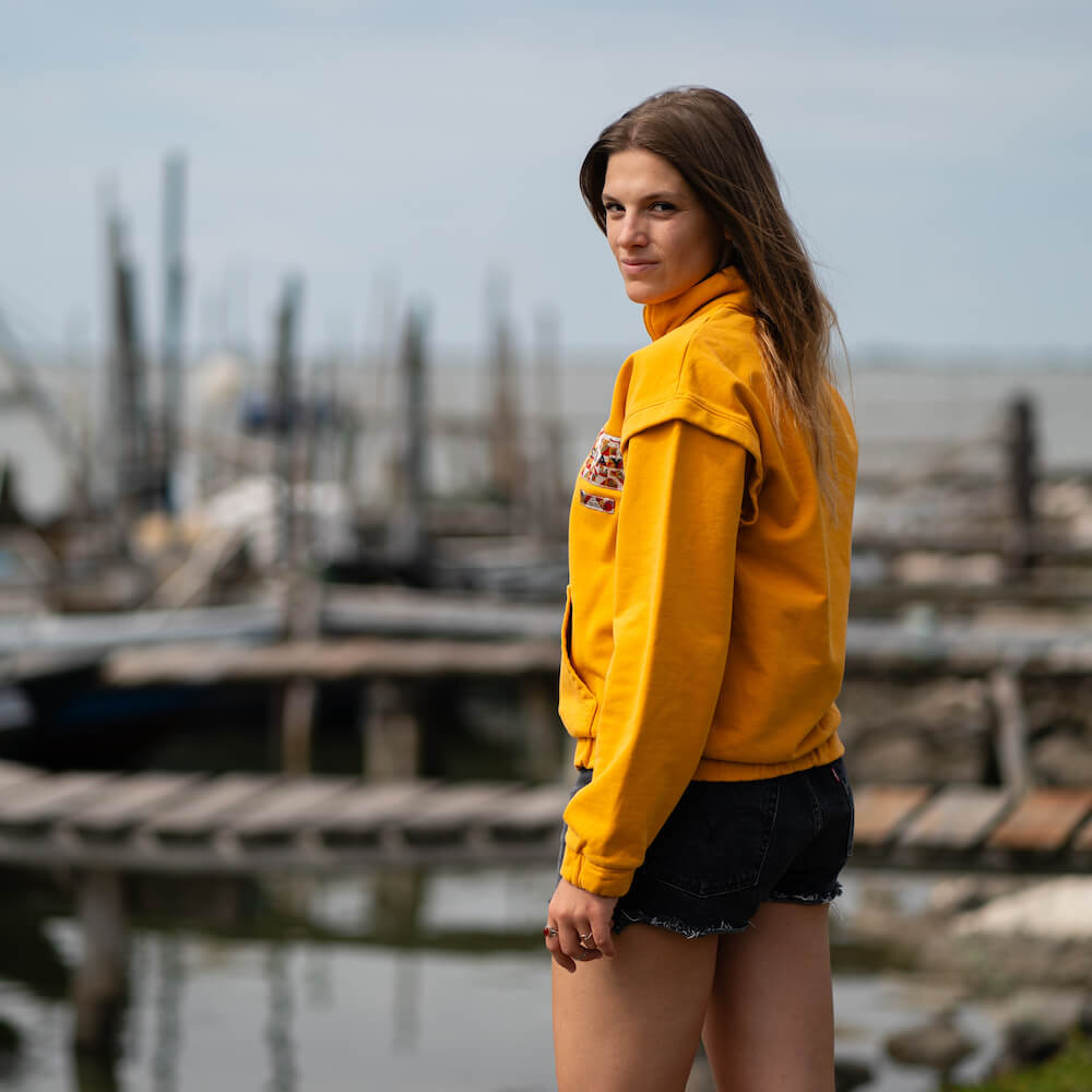 Seay / Felpa Con Zip Ocra Mandalay