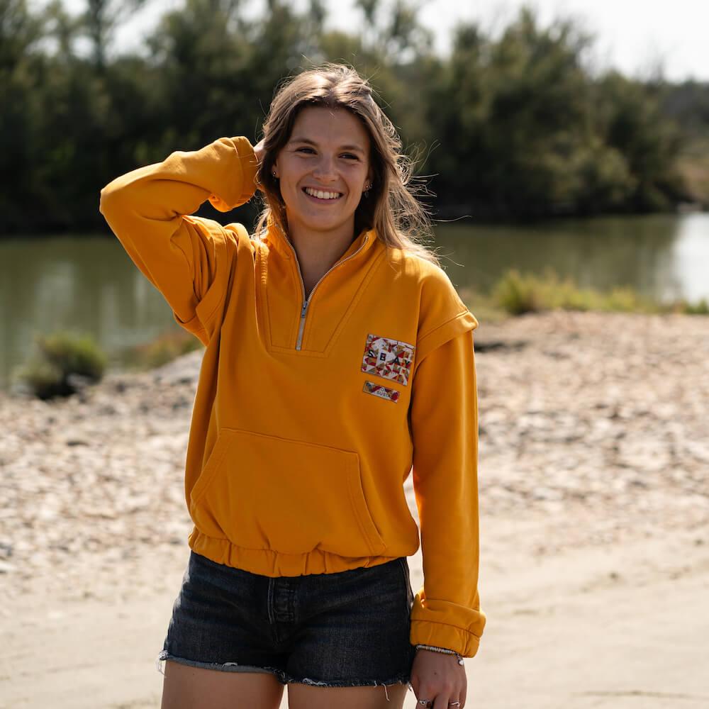 Seay / Felpa Con Zip Ocra Mandalay