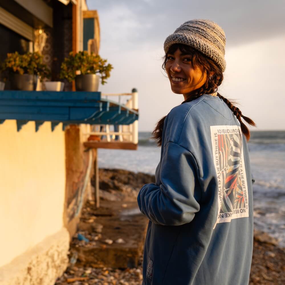 Seay / Felpa Girocollo Blu Bamboo