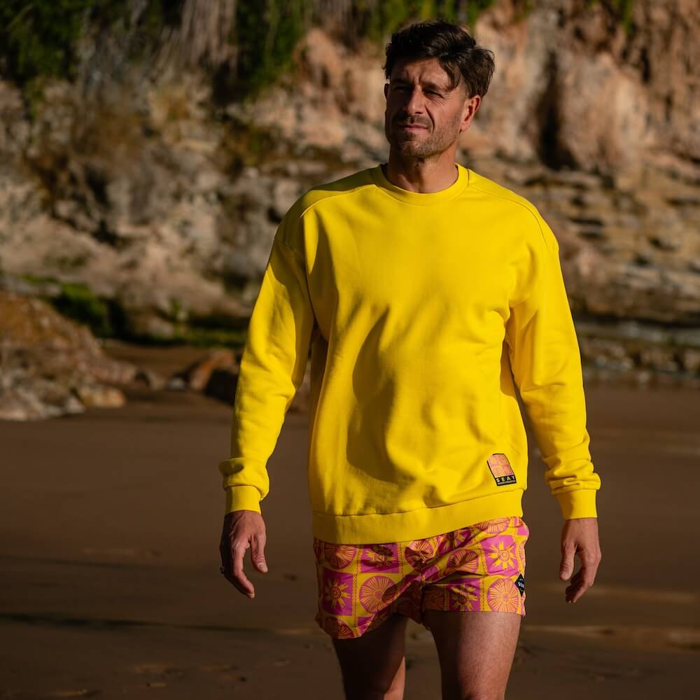 Seay / Felpa Girocollo Gialla Symbols