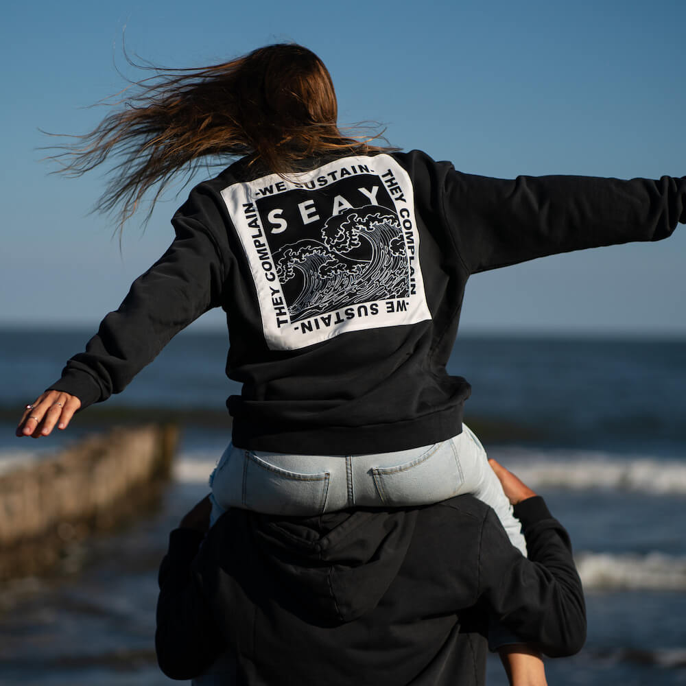 Seay / Felpa Girocollo Nera Pahoa