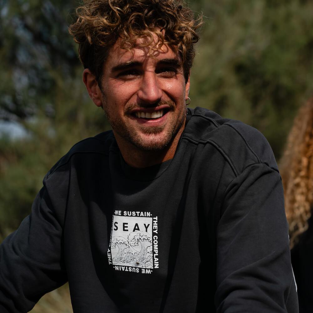 Seay / Felpa Girocollo Nera Pahoa