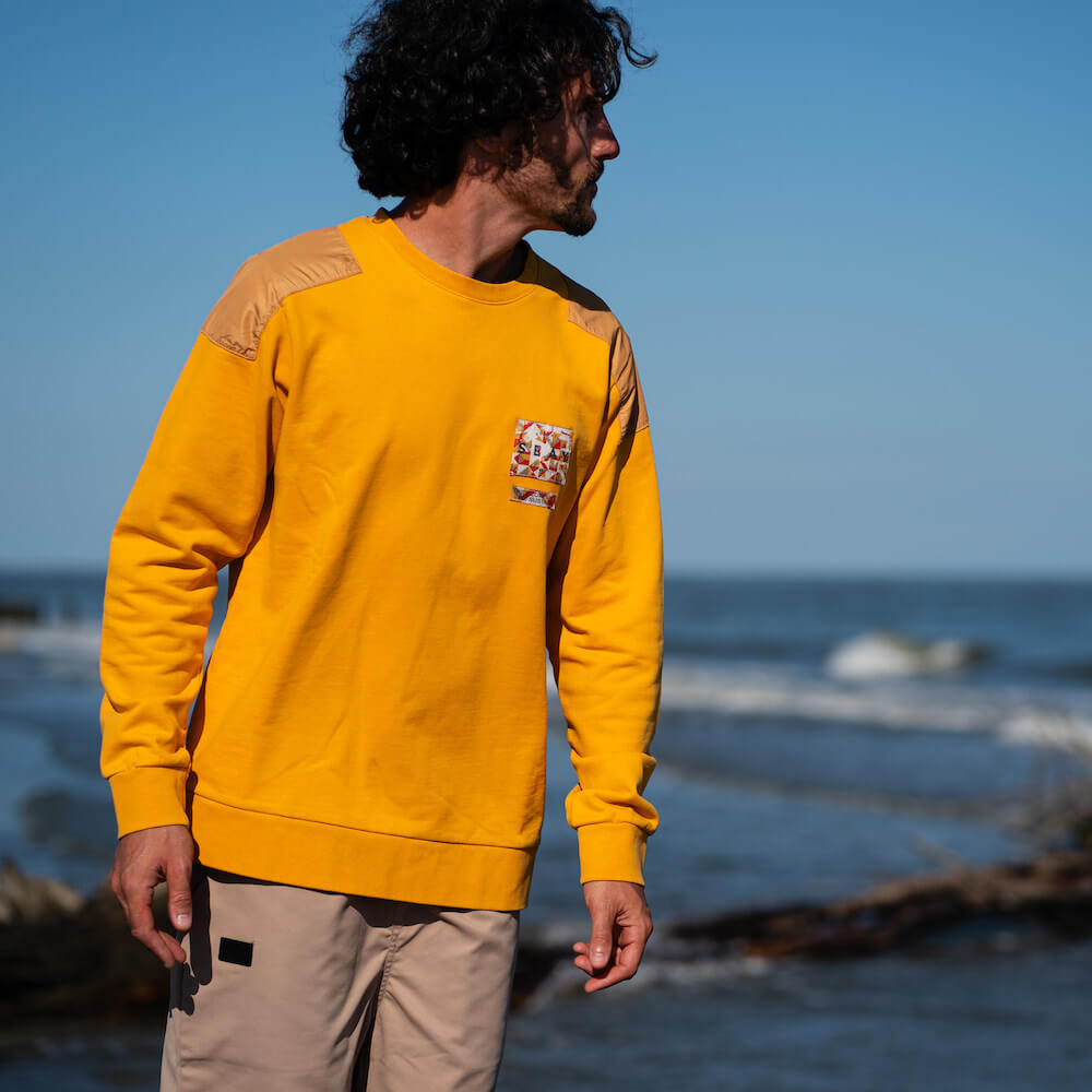 Seay / Felpa Girocollo Ocra Huntington