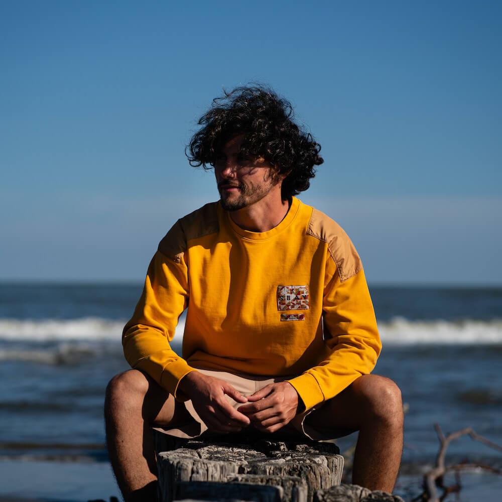 Seay / Felpa Girocollo Ocra Huntington