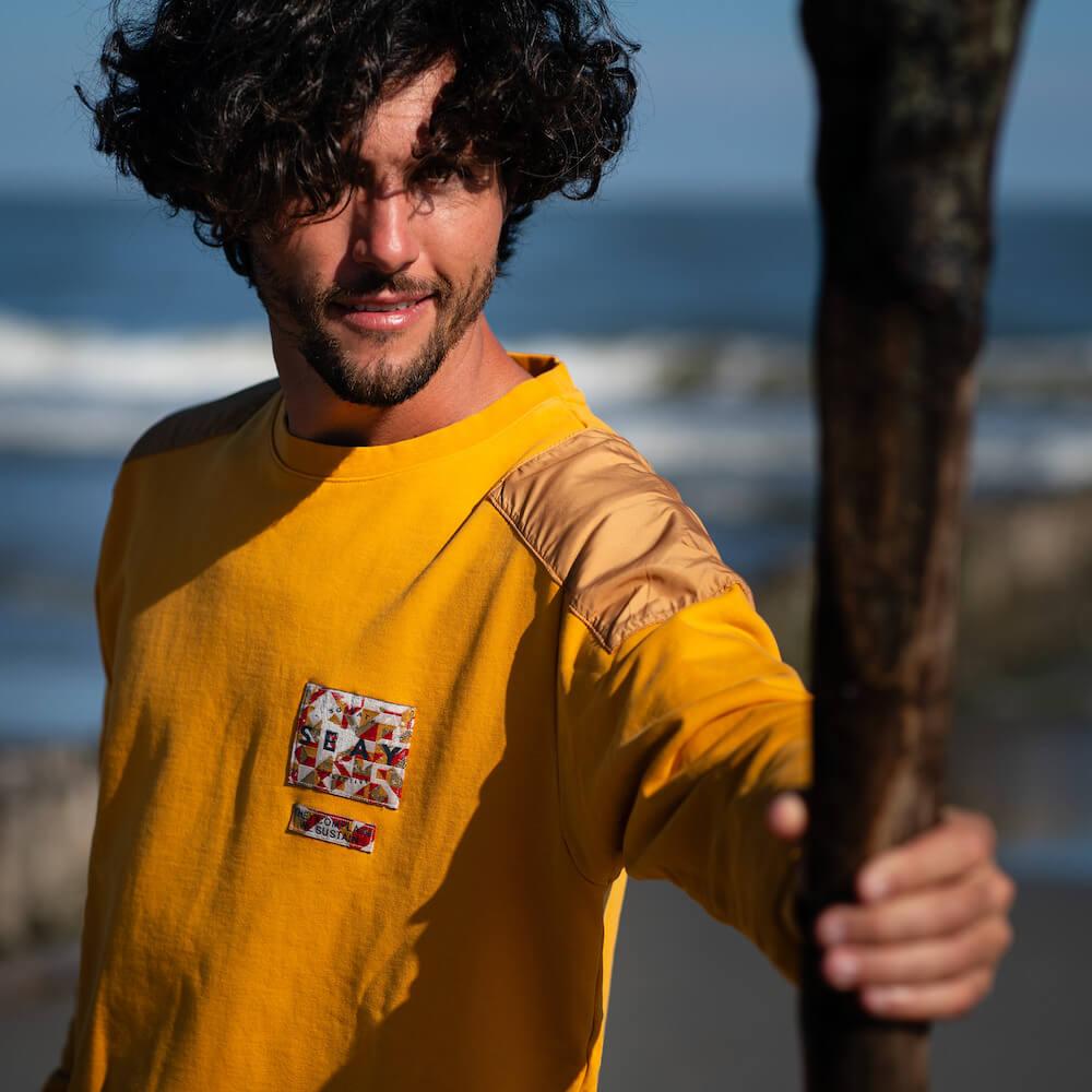 Seay / Felpa Girocollo Ocra Huntington