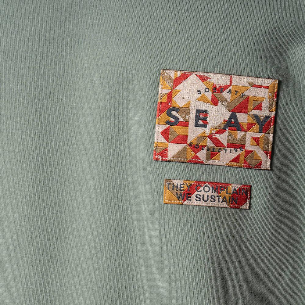 Seay / Felpa Girocollo Verde Huntington