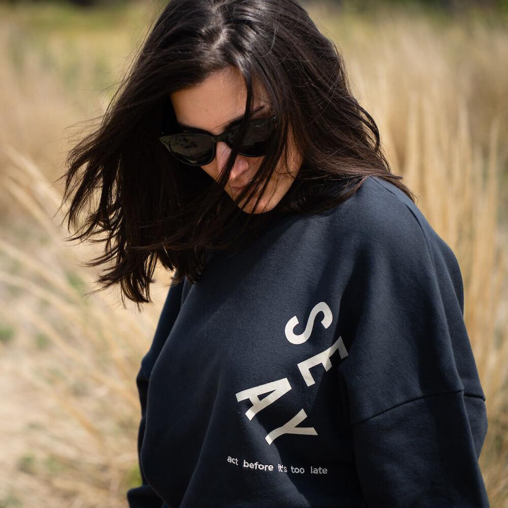 Seay Felpa Nera Aguila