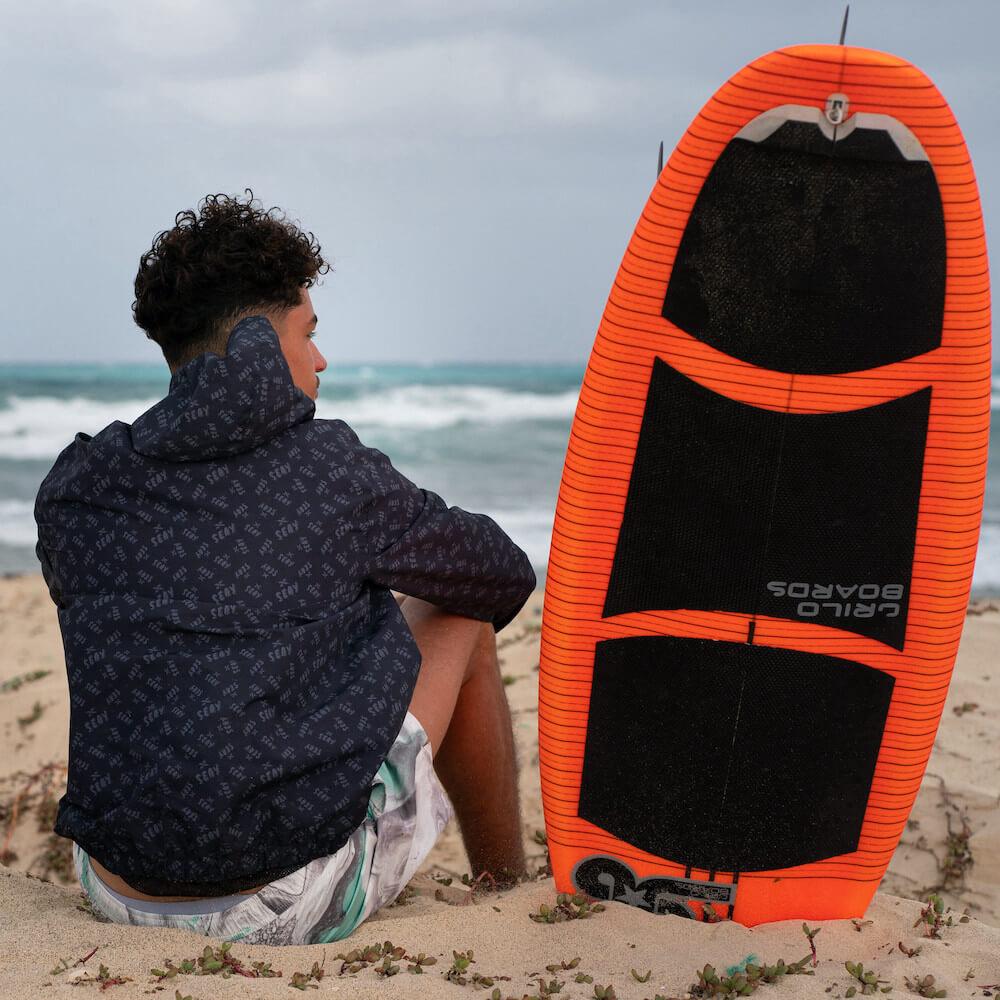 Seay Giacca a Vento Nero Bolt