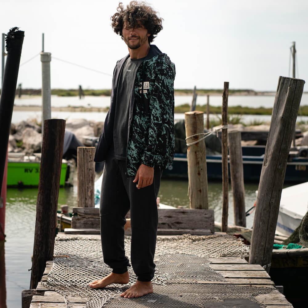 Seay / Giacca A Vento Reversibile Con Cappuccio Nera